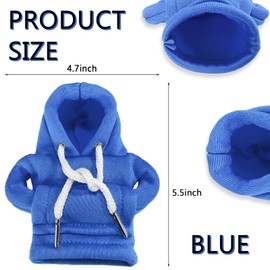 vvag Gear Shift Hoodie,Universal Shift Knob Hoodie, 4.7 Inch Car Shifter Stick Protector Decoration, Funny Hoodie Car Gear Shift Cover, Auto Interior Accessories Shifter Hoodie (Blue)