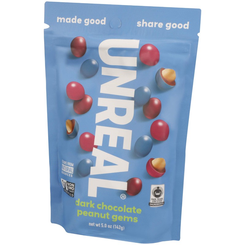 Unreal Dark Chocolate Peanuts Gems, 6 oz