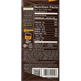 Endangered Species, Dark Chocolate Sea Salt Caramel Bar, 3 oz