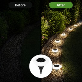 Solar Ground Lights for Outdoor Landscaping – 14-LED Waterproof Lawn Lamps for Garden, Pathway, Yard & Deck