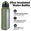 Oldley Insulated Water Bottle 20oz Water Bottles with Straw, Stainless