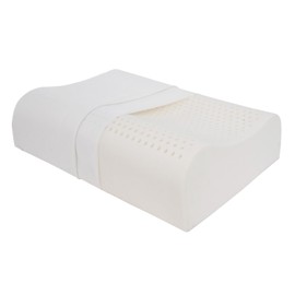 Natural Latex High-Profile Pillow, Slightly Firm Thickness for Cervical Support, Relieves Neck And Shoulder Pain, Extra-Height Design Ideal for Taller/Larger Body Frames( 23.6"Lx15.7"Wx(4.7/5.5")H)