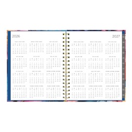 Blueline® 2026 Midnight Floral Weekly/Monthly Planner, 12 Months, January to December, Gold Twin-Wire Binding, 9.25" x 7.25", Trilingual (C38090B.01-26)
