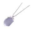 Hogdseirrs Crystal Loupe Pendant Necklace (Antique Silver)