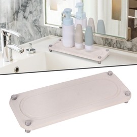 NiCoLa Sink Organiser Tray Kitchen Bathroom Instantly Dry Sink Tray, Beige Sink Caddy Organizer for Kitchen Bathroom Sink Countertop (Beige, Pattern1)