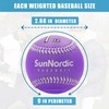 SunNordic Weighted Baseballs Set of 9, Premium Leather Baseball with