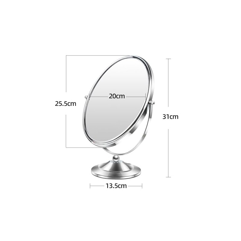 Espejo de Maquillaje con Soporte, Espejo de Aumento 1X/3X de