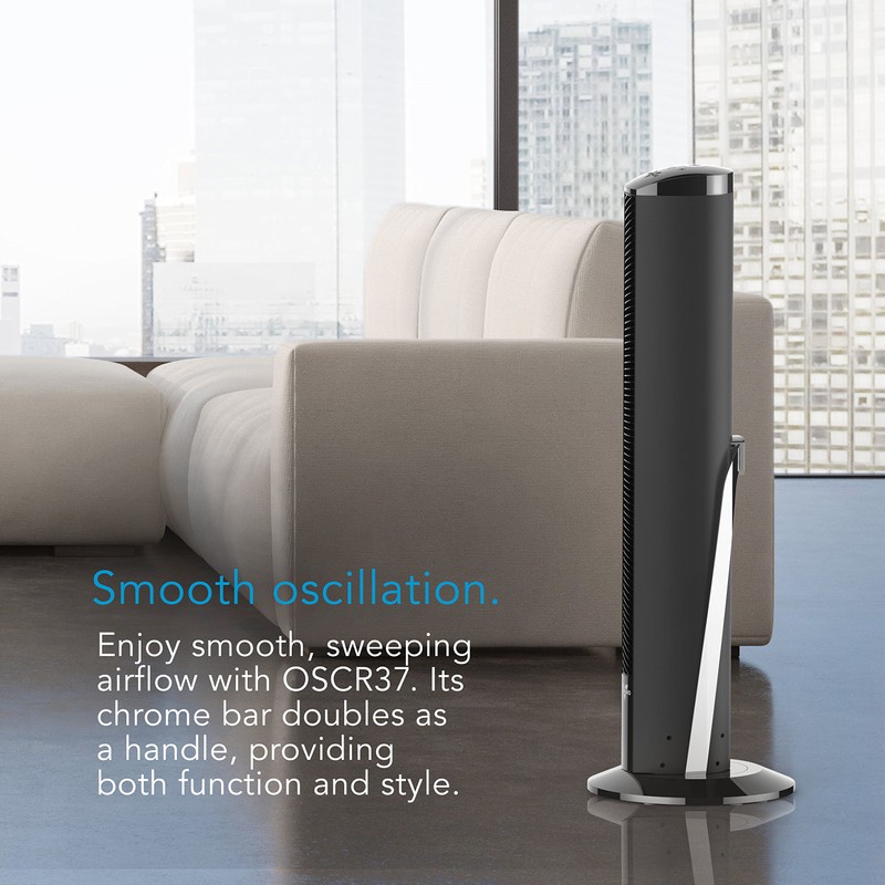 Vornado OSCR37 Oscillating Tower Fan and Air Circulator with Remote,