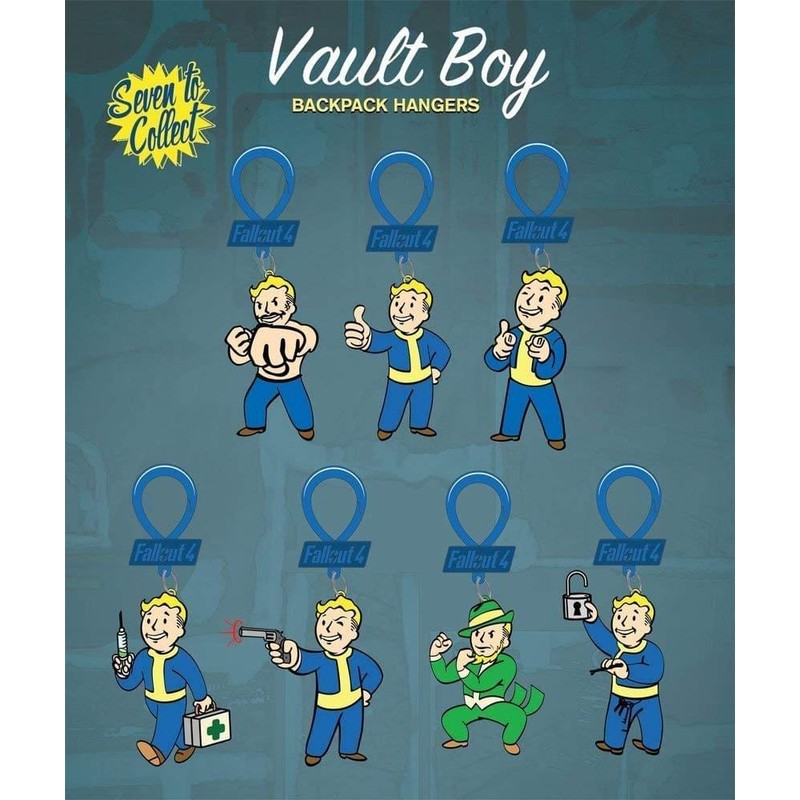 Fallout 4 Blind Bag Vault Boy Backpack Hangers Set -