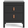 Tvilum, Black Matte Madrid 2 Drawer Nightstand