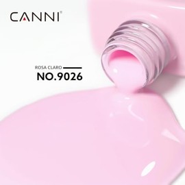 CANNI- Esmalte de uñas en gel rosa claro, 1 pieza Esmalte de uñas en gel rosa nude Esmalte de uñas en gel color rosa bebé Alto brillo Soa
