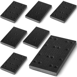 Dimsile 8 Pcs Soft Black Foam Sanding Pads Interface Sander Backing Pad Compatible with Festool RS400 LS130 Sander, 80 x 133 x 12 mm