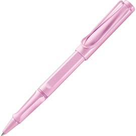 Lamy Safari Lightrose Rollerball Pen - Timeless Classic Pen with Ergonomic Grip & M Line Width - Robust ASA Plastic Housing - with M 63 Rollerball Refill in Black