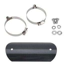Keenso Universal Stainless Steel Motorcycle Exhaust Pipe Protector Centre Pipe Heat Shield Connection Pipe Protector Cover Heel Protector