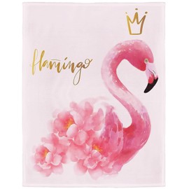 YISUMEI Blanket 100 x 150 cm Cuddly Blankets Soft Flannel Soft Fleece Blanket Pink Flamingo Print