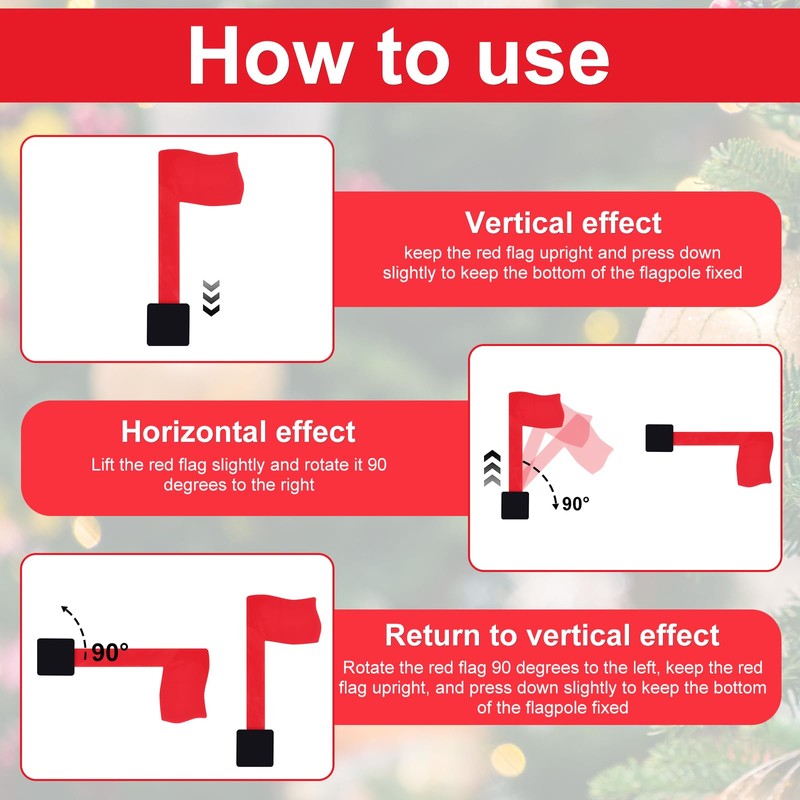 Mailbox Flag Replacement, Red Flag for Mailbox with Double Sided