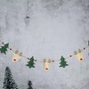 Heaven Sends Wooden Reindeer and Christmas Tree Garland 1.2m| Festive