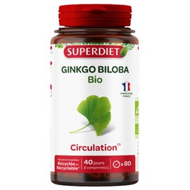 Superdiet Organic Ginkgo Biloba 80 Tablets