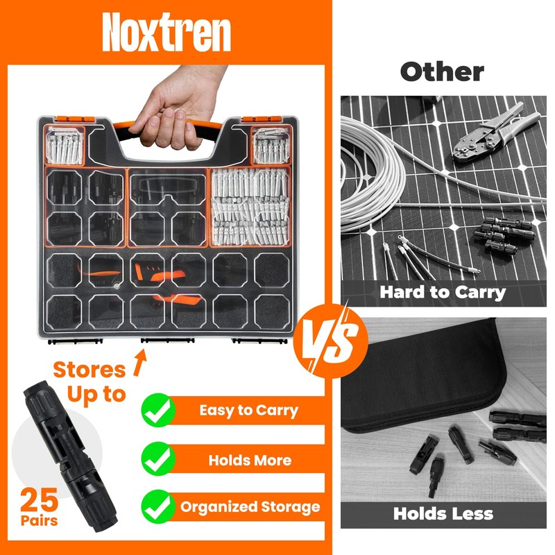 Noxtren 30PCS Solar Crimper Tool Kit - Crimping Tool, Wire