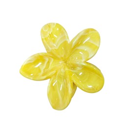 Creamy Yellow Hawaiian Flower Claw, Preppy Flower, Plumeria Clip, Hibiscus Claw for Women, Large Claws for Thick Hair, Hairs Accessories