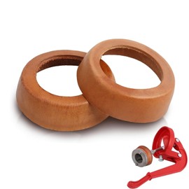 SGQTGIMU Pack of 2 Leather Sleeve for Handle Pump Type 75, Handle Pump Seal, Replacement Part Seal Pump, Piston Sleeve for Garden Pump, Hand Pump, Well Pump (Brown)