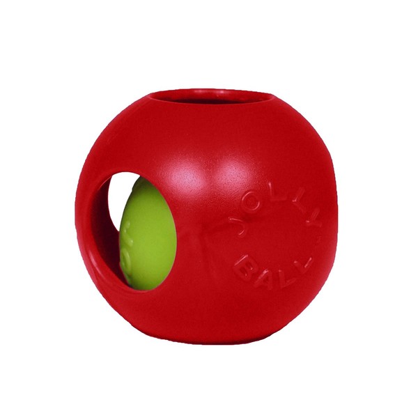 Jolly Pets Teaser Ball Dog Toy, Medium/6 Inches, Red