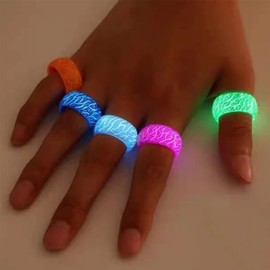 Venus Orb Ring Glowing Rings Unisex Decoration Luminous Knuckle Rings Glowing In The Dark Ornaments for Teen Girls Boys Aesthetic Jewelry (Venus Orb Ring-8)