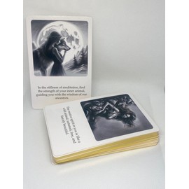 Generic The Inner Wolf Rising Card Deck, A 45 Golden Edged Card Deck, Beautifully Crafted Collection of Cards Designed to Awaken The Powerful, intuitive Spirit Within.