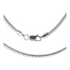Solid Sterling Silver 3mm Round Snake Chain Necklace 18 Inch