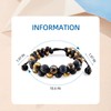 Tiger Eye Lava Rock Stone Bracelet Double Row Healing Wrap
