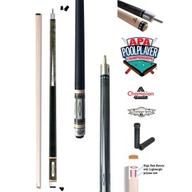 2021 Champion Lost Pieces Series Putere Pool Cue Stick, Low Deflection Pro Taper, Model: LPC3, Putere Cue (12.5mm tip Size, Uniloc Joint, Black case, 21oz)