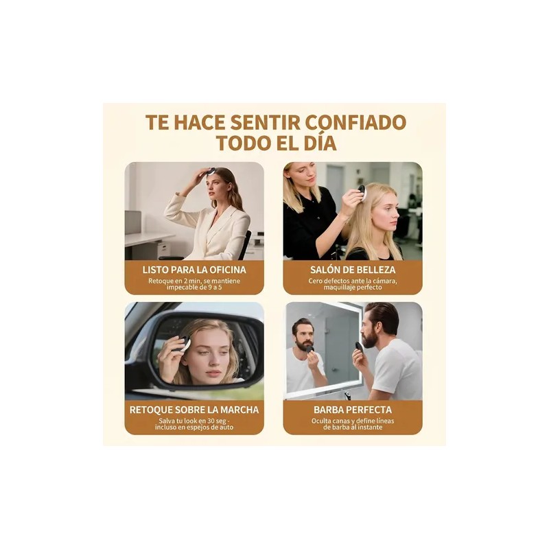 Polvo De Maquillaje Fibra Capilar Cubre Raíz De Cabello