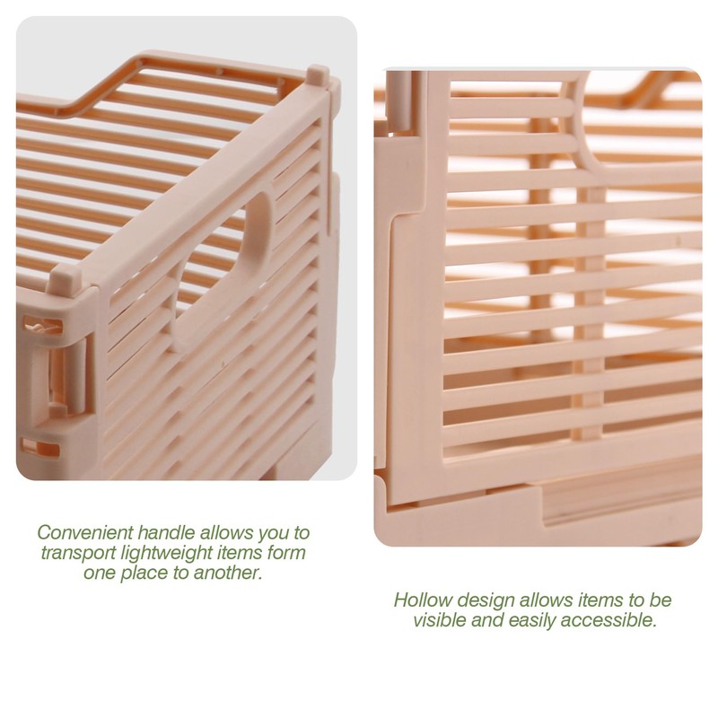 Vivikivi 4-Pack Plastic Crates for Storage, Collapsible Storage Crates Stackable,
