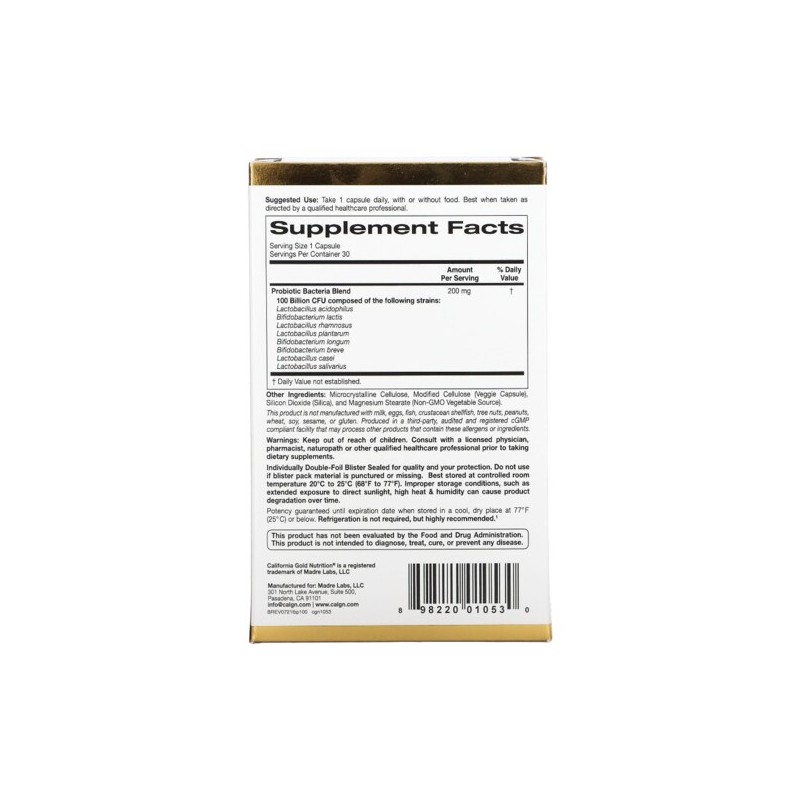 CGN 락토비프 유산균 1000억 CFU 30베지캡슐 프로바이오틱스 CGN Lactobif Probiotic