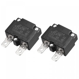 sourcing map Circuit Overload Protector 5A AC125/250V DC32V Automatic Reset Thermal Circuit Breaker 2pcs