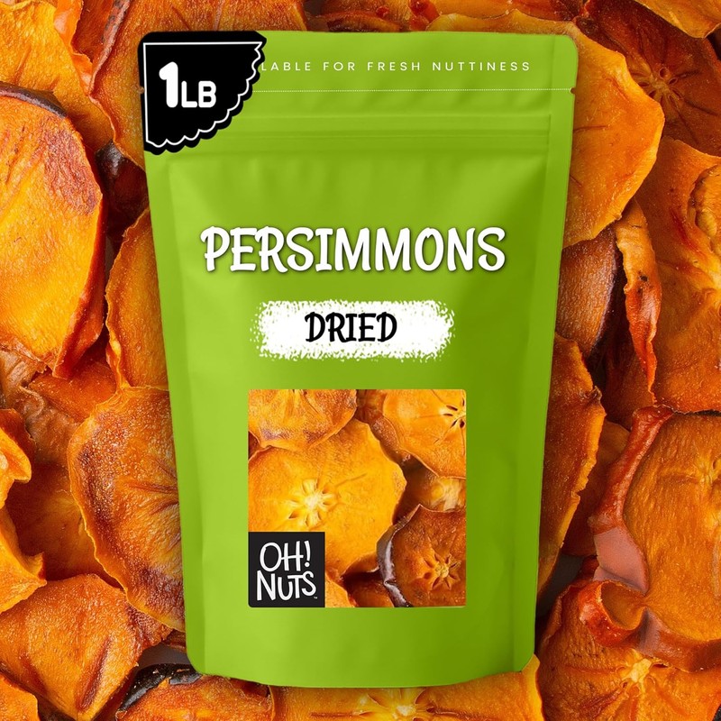 Oh! Nuts Dried Persimmons - Dehydrated Fruit - No Sugar