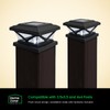 Home Zone 4-pack Solar LED Post Cap Light w/ LiFePO4