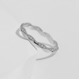Meissa 925 Sterling Silver Rings for Girls Dainty Silver Rings Cute Stackable Ring Thin Silver Ring, Silver, K