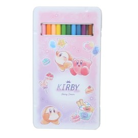 Kamio Japan 048101 Kirby Starry Dream Colored Pencils, Comes in a Can Case, 12 Colored Pencils, with Case, Iroenpitsu, Coloring, Back to School