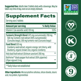 MegaFood Whole Body Turmeric Curcumin Supplement - Turmeric Supplement With Black Pepper & Vitamin C - 475 mg Curcuminoids Per Serving - Antioxidant & Immune Support - Vegan - 60 Tablets, 30 Servings