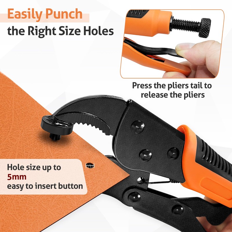 Heavy Duty Snap Fastener Tool, Snap Tool with 3 Dies,