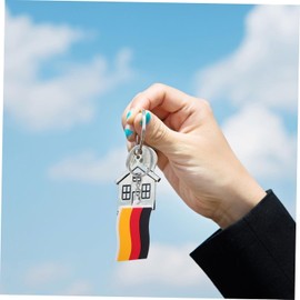 Set de 5 Llaveros Adorables de Pvc Bandera de Alemania, Diseño Portátil y Multifuncional para Llaves y Bolso en Oficina o Casa