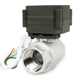 2 Wires CR2-02 110-240Vac 50/60Hz Stainless Steel Normally Closed Manual Override Motorized Electrical Ball Valve (1 inch)