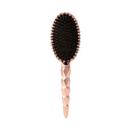 Francfranc French Shiv Dual Oval Hairbrush Shiny Pink Gold