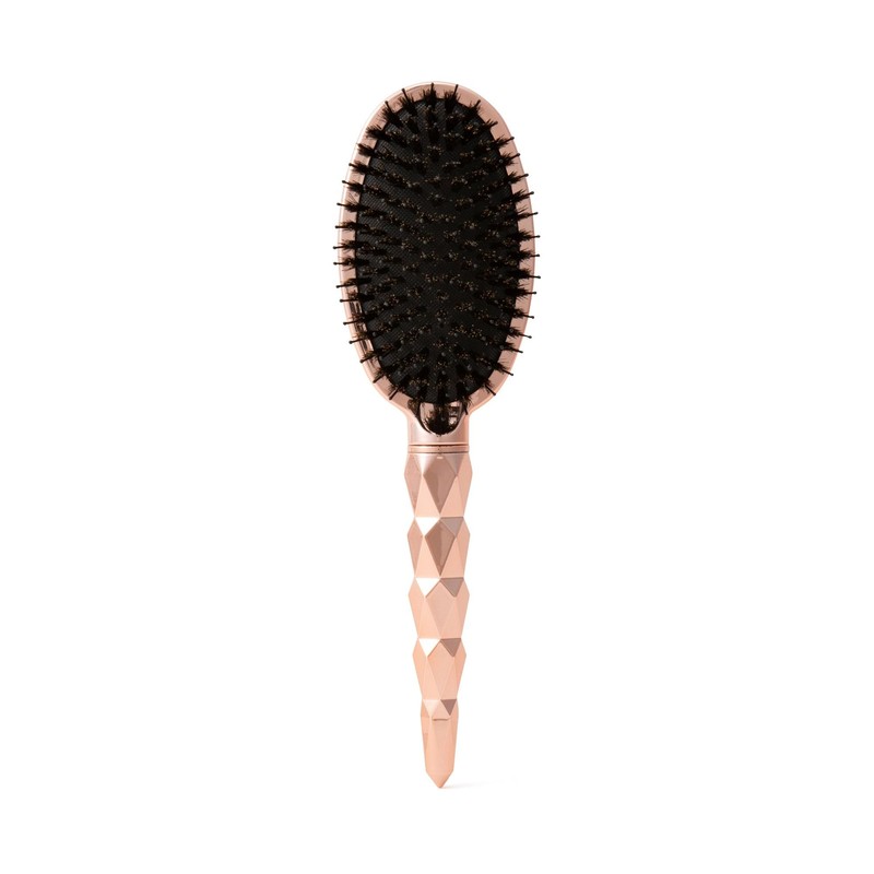 Francfranc French Shiv Dual Oval Hairbrush Shiny Pink Gold