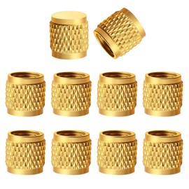 ZOWZEA 10 Pcs 1/4" Flare Caps, Solid Brass Valve Caps for Plumbing and HVAC Quick Seal Adapters