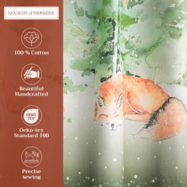 Maison d' Hermine Kitchen Curtains Sets for Windows 100% Cotton Set of Kitchen Curtains Valances for Home [2 Tiers (28"X36") and 1 Valance (56"X18")] Farmhouse, Cafe (Winter Mornings)