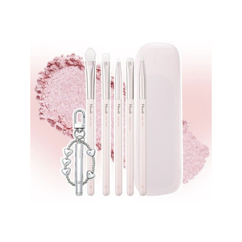 FILLIMILLI Eye Brush Pro Collection Set & Lip Brush Keyring