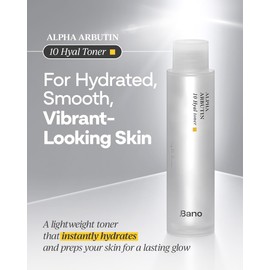 Bano Alpha Arbutin Toner – Hydrating Exfoliating Toner with Niacinamide, Hyaluronic Acid, PHA & Salicylic Acid | Glow & Uneven Tone | Korean Skincare for Sensitive Skin | Fragrance-Free | 4.05 fl oz