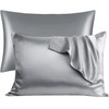 【2 Pack】 Mulberry Satin Silk Pillowcase, H HOME-MART 20"x 30"